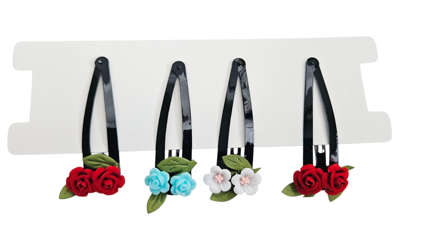 Flower hair clips