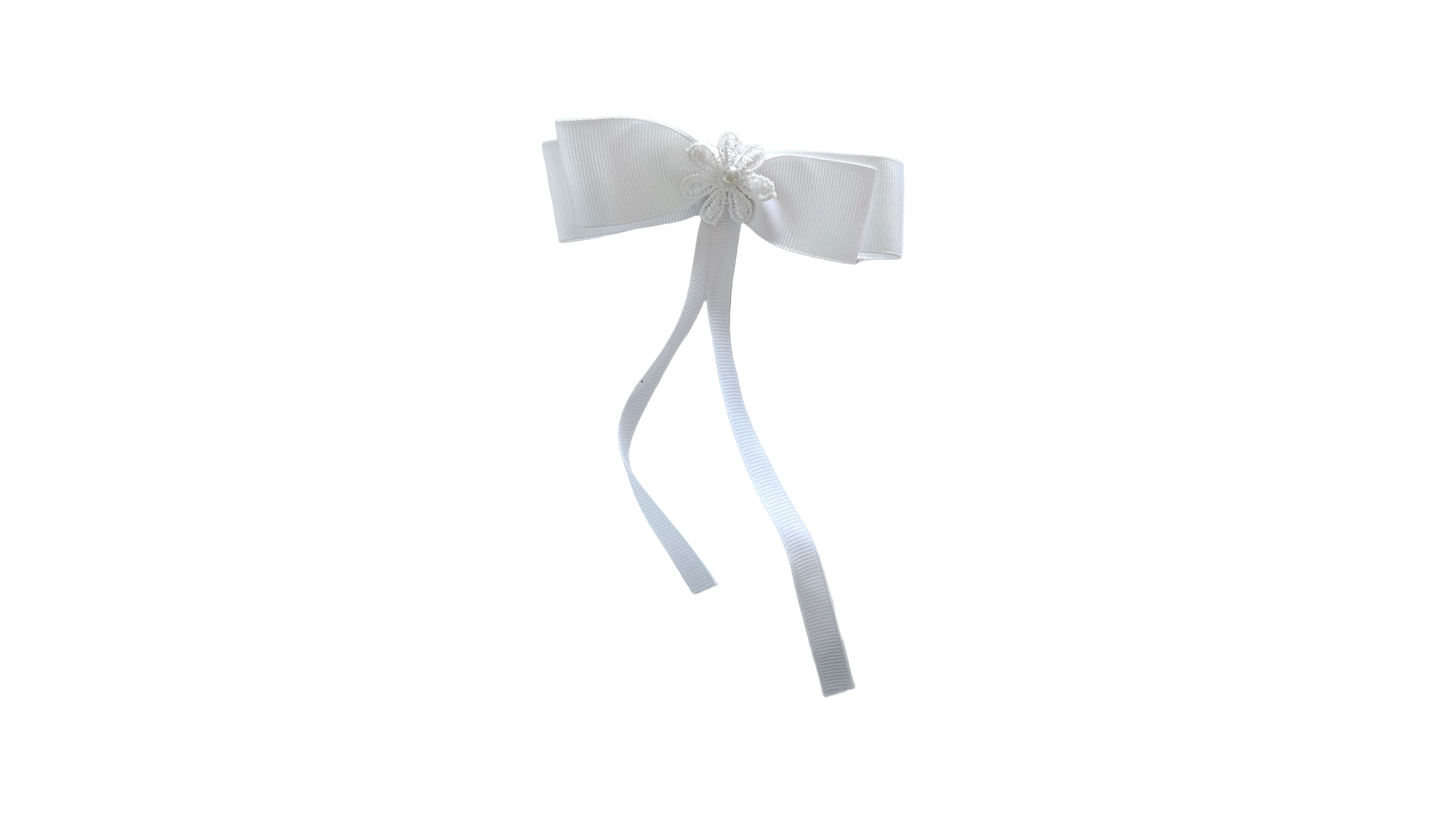 White Barrett hair clips