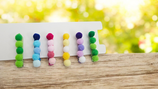Pom pom hair clips