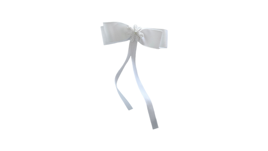 White Barrett hair clips